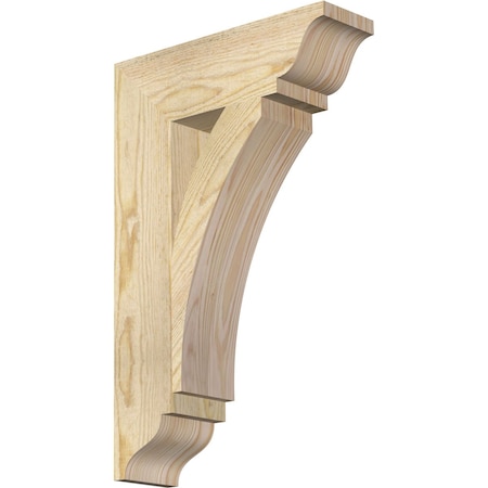 Ekena Millwork Thorton Traditional Rough Sawn Bracket, Douglas Fir, 4"W x 14"D x 22"H BKT04X14X22THR01RDF